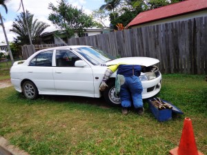 Noel doing an engine change.???